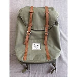 Herschel Supply Co Retreat Laptop Green Backpack Red White